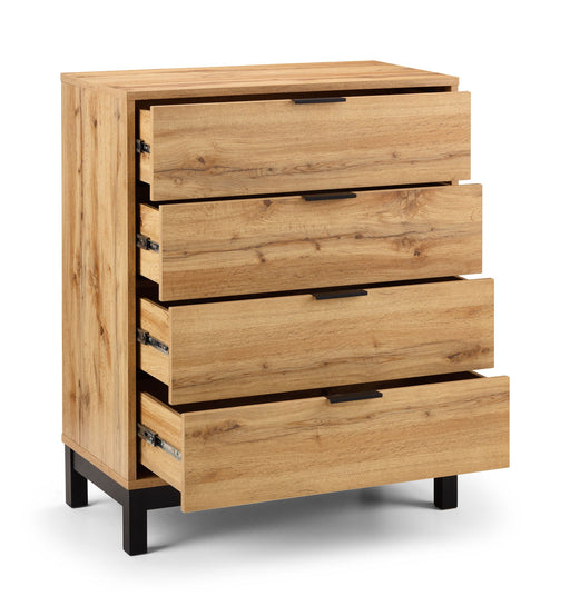 Blake 4 Drawer Chest – Oak - Luminex FurnitureChest of drawersBAL203