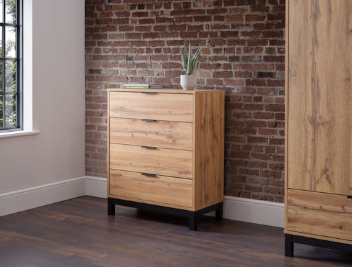Blake 4 Drawer Chest – Oak - Luminex FurnitureChest of drawersBAL203