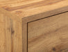 Blake Oak & Black 2 Drawer Bedside Table - Luminex FurnitureBedside TableBAL202