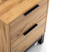 Blake Oak & Black 2 Drawer Bedside Table - Luminex FurnitureBedside TableBAL202