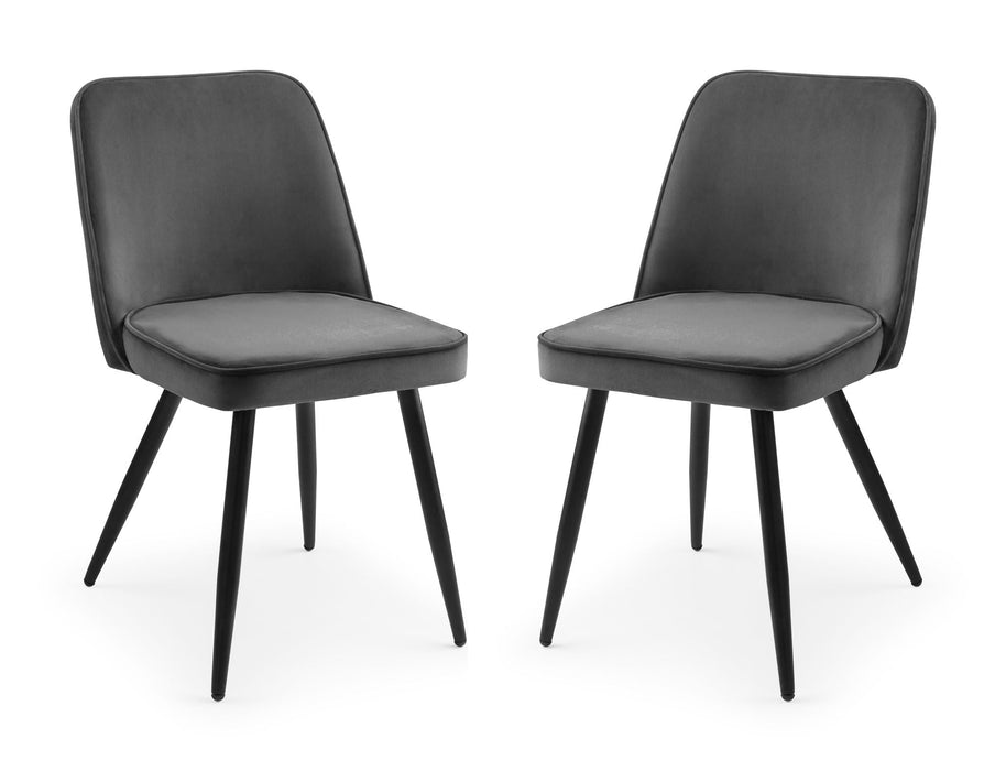 Blanca Velvet Dining Chairs – Set of 2 - Luminex FurnitureChairsBUR003