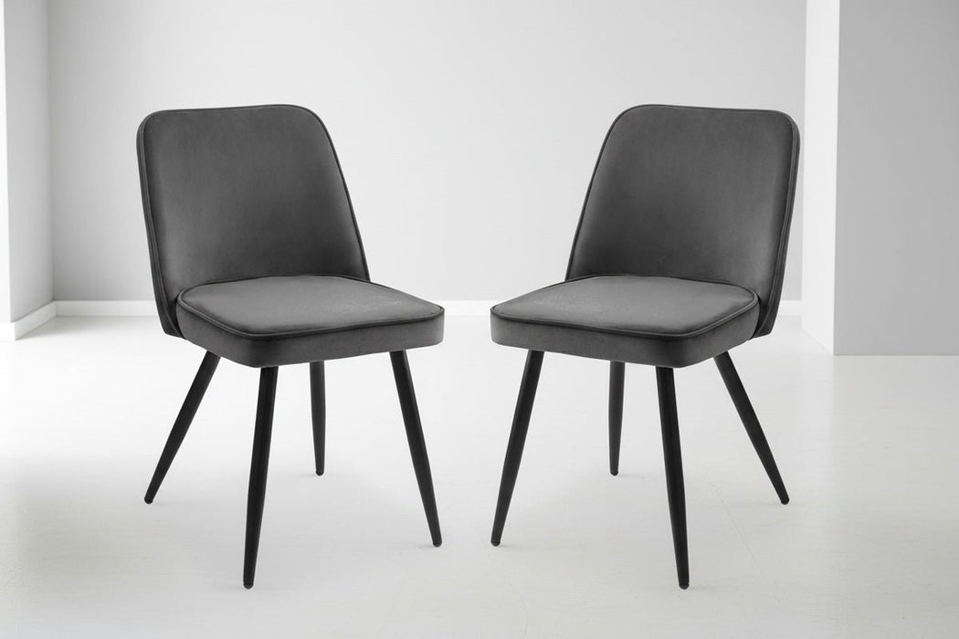 Blanca Velvet Dining Chairs – Set of 2 - Luminex FurnitureChairsBUR003