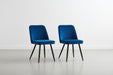 Blanca Velvet Dining Chairs – Set of 2 - Luminex FurnitureChairsBUR004