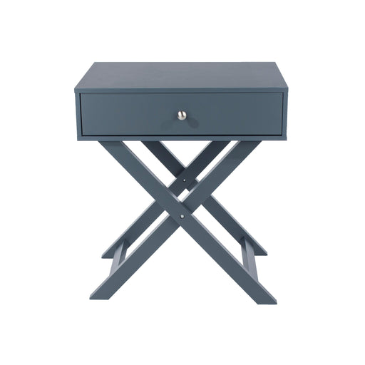 Blue Bedside Table X Leg 1 Drawer Petite Cabinet - LuminexFurnitureBedside TableBSB810