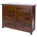 Boston 3+3 Drawer Wide Chest – Dark Brown - LuminexFurnitureChest of DrawersBT216