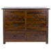 Boston 3+3 Drawer Wide Chest – Dark Brown - LuminexFurnitureChest of DrawersBT216