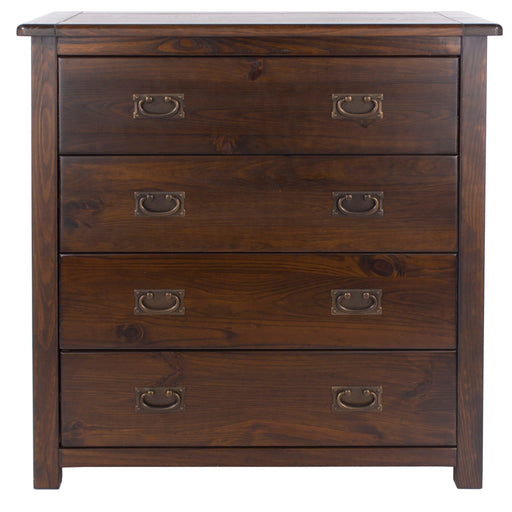 Boston 4 Drawer Chest – Dark Brown - LuminexFurnitureChest of DrawersBT214