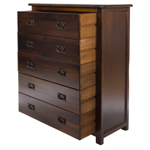 Boston 5 Drawer Chest – Dark Brown - LuminexFurnitureChest of DrawersBT215