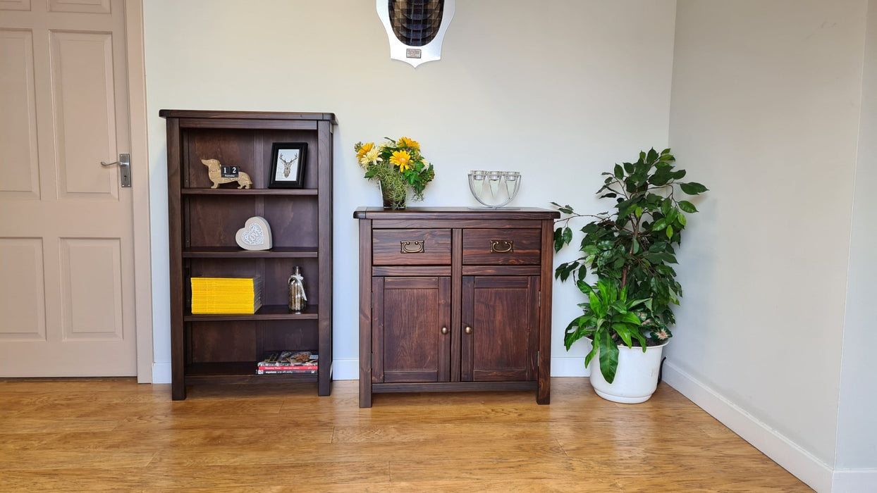 Boston Bookcase Dark Brown Low - LuminexFurnitureBookcaseBT311