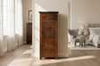 Boston Dark Brown 5 Drawer Narrow Chest of Drawers - Luminex FurnitureChest of DrawersBT217