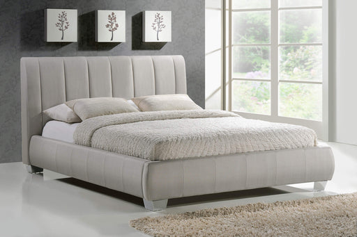 Braunston Bed – Sand Fabric Upholstered Frame - Luminex FurnitureBedBRAU46SAND
