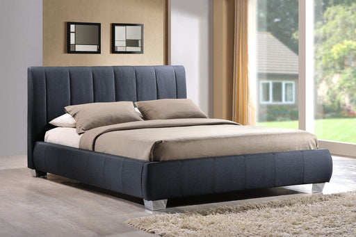Braunston Grey Fabric Bed - Luminex FurnitureBedBRAU46GREY
