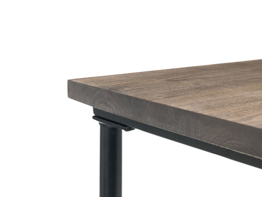 Braxden Desk – Mocha Elm & Black Industrial Pipe Frame - Luminex FurnitureDeskCAR501