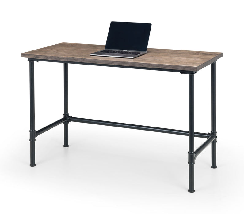 Braxden Desk – Mocha Elm & Black Industrial Pipe Frame - Luminex FurnitureDeskCAR501