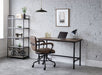 Braxden Desk – Mocha Elm & Black Industrial Pipe Frame - Luminex FurnitureDeskCAR501