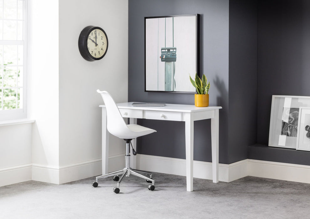 Braxden Desk – White Lacquer with 2 Drawers - Luminex FurnitureDeskCAR201