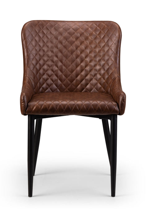 Braylin Faux Leather Dining Chairs Set Of 2 - Brown or Black - Luminex FurnitureChairsLUX105