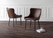 Braylin Faux Leather Dining Chairs Set Of 2 - Brown or Black - Luminex FurnitureChairsLUX105