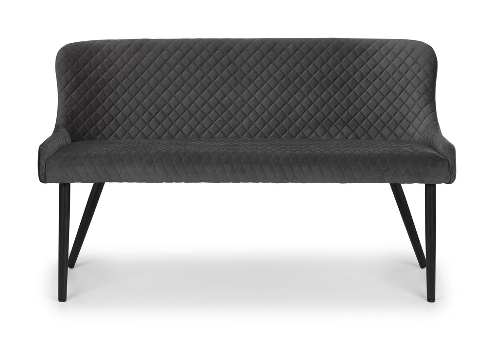 Braylin High Back Velvet Bench – Blue, Mustard, or Grey - Luminex FurnitureBench SeatLUX301