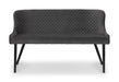 Braylin High Back Velvet Bench – Blue, Mustard, or Grey - Luminex FurnitureBench SeatLUX301