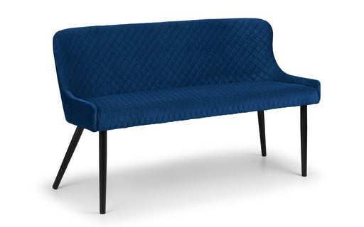 Braylin High Back Velvet Bench – Blue, Mustard, or Grey - Luminex FurnitureBench SeatLUX302