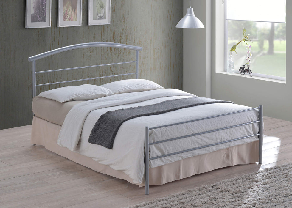 Brennington Bed Silver Metal - Luminex FurnitureBedBRE3