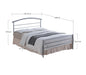 Brennington Bed Silver Metal - Luminex FurnitureBedBRE3