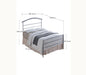 Brennington Bed Silver Metal - Luminex FurnitureBedBRE3