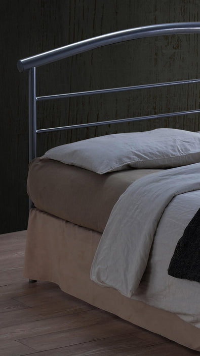 Brennington Bed Silver Metal - Luminex FurnitureBedBRE3