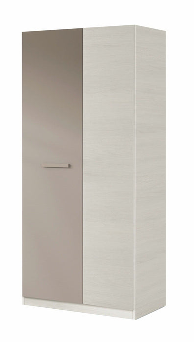 Brentino White & Grey Ash 2 - Door Wardrobe - Luminex FurnitureWardrobe3221