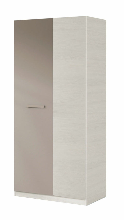 Brentino White & Grey Ash 2 - Door Wardrobe - Luminex FurnitureWardrobe3221