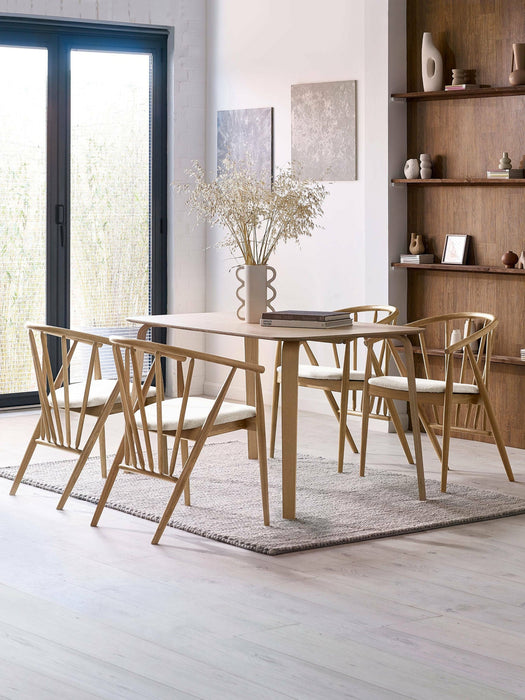 Brian Oak Curved Back Dining Chair - Luminex FurnitureChairsROR001