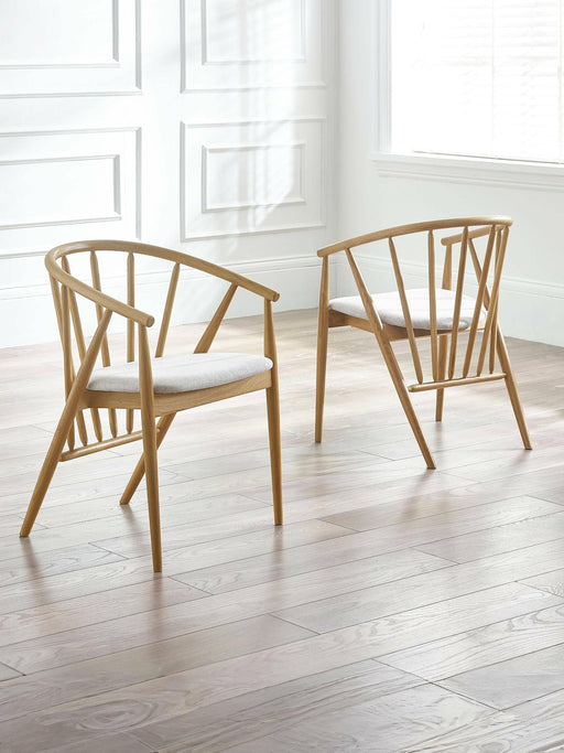 Brian Oak Curved Back Dining Chair - Luminex FurnitureChairsROR001