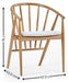 Brian Oak Curved Back Dining Chair - Luminex FurnitureChairsROR001
