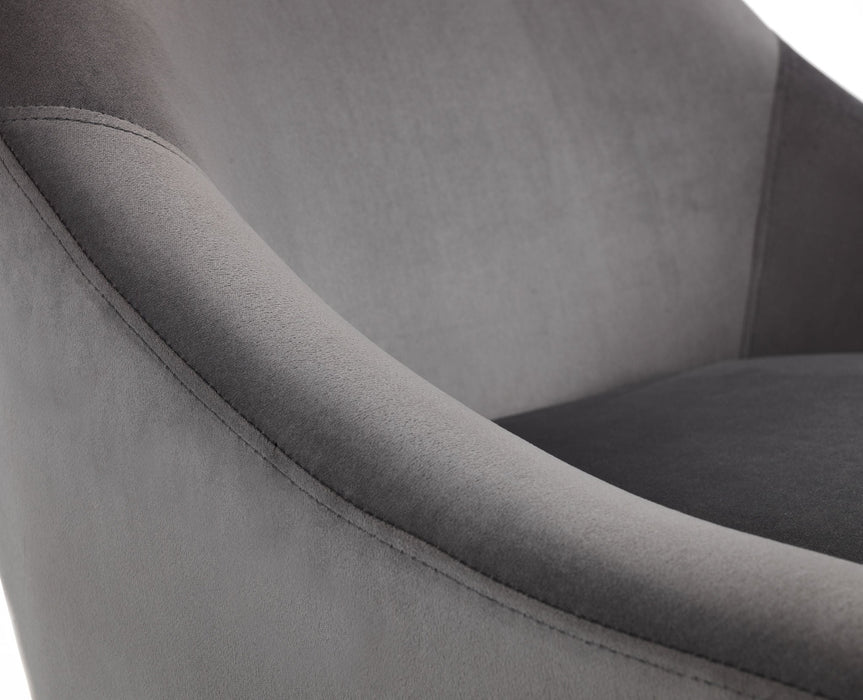 Briar Grey Velvet Armchair with Gold Tipped Oak Legs - Luminex FurnitureOccasional ChairsELL301