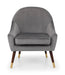 Briar Grey Velvet Armchair with Gold Tipped Oak Legs - Luminex FurnitureOccasional ChairsELL301