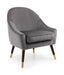 Briar Grey Velvet Armchair with Gold Tipped Oak Legs - Luminex FurnitureOccasional ChairsELL301