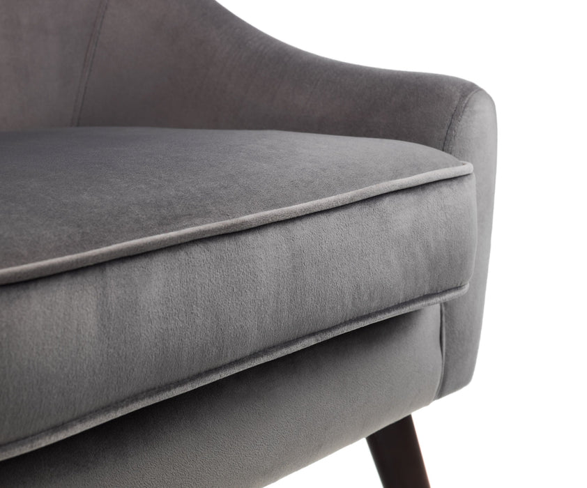 Briar Grey Velvet Armchair with Gold Tipped Oak Legs - Luminex FurnitureOccasional ChairsELL301
