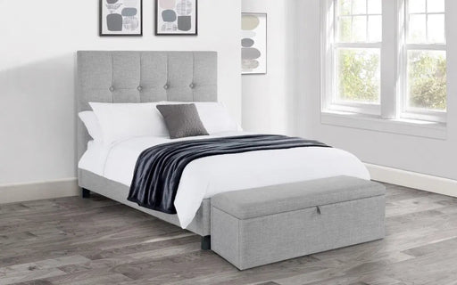 Brielle High Headboard Bed 180Cm - Light Grey - Luminex FurnitureFabric BedsSOR403