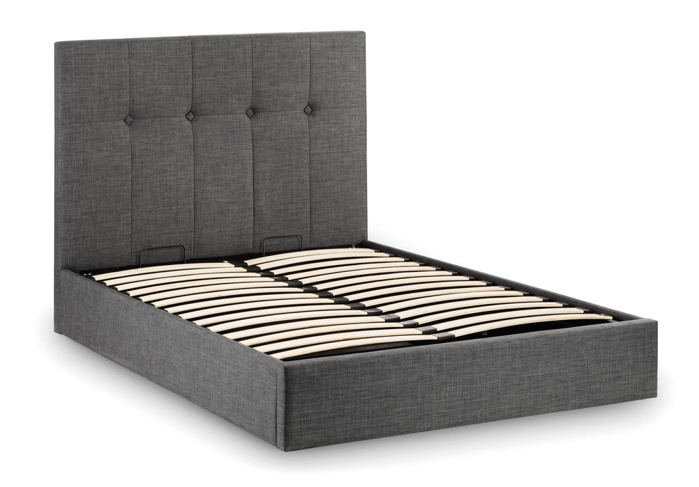 Brielle Ottoman Storage Bed - Slate Linen - Luminex FurnitureFabric BedsSOR201