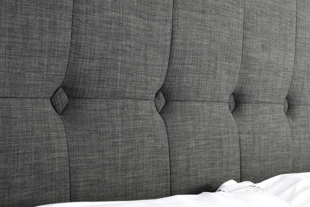 Brielle Ottoman Storage Bed - Slate Linen - Luminex FurnitureFabric BedsSOR201