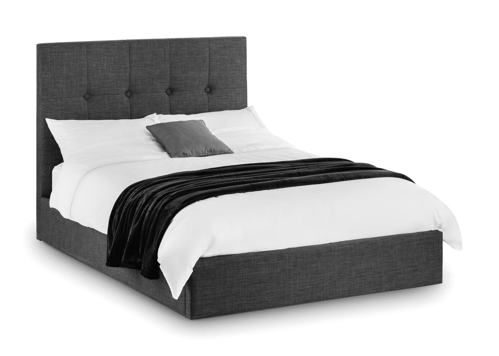 Brielle Ottoman Storage Bed - Slate Linen - Luminex FurnitureFabric BedsSOR202