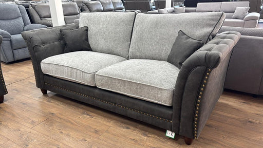Brionne Fullback Grey 3+2 Sofa Set – Velvet & Chenille Comfort - Luminex FurnitureSofasbella_fullback_sofa_grey_3+2_set