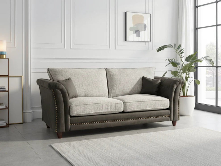 Brionne Fullback Grey 3+2 Sofa Set – Velvet & Chenille Comfort - Luminex FurnitureSofasbella_fullback_sofa_grey_3+2_set