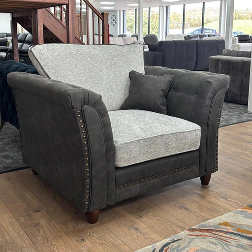 Brionne Fullback Grey Armchair – Velvet & Chenille Accent Chair - Luminex FurnitureOccasional Chairsbella_fullback_sofa_grey_armchair