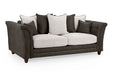 Brionne Grey 3 Seater Sofa – Velvet & Chenille Button - Tufted Design - Luminex FurnitureSofasbella_sofa_grey_3_seater