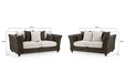 Brionne Grey 3+2 Sofa Set – Button - Tufted Velvet & Chenille Comfort - Luminex FurnitureSofasbella_sofa_grey_3_2_set