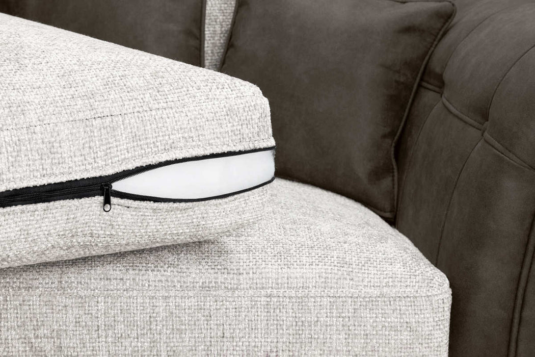 Brionne Grey 3+2 Sofa Set – Button - Tufted Velvet & Chenille Comfort - Luminex FurnitureSofasbella_sofa_grey_3_2_set