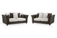 Brionne Grey 3+2 Sofa Set – Button - Tufted Velvet & Chenille Comfort - Luminex FurnitureSofasbella_sofa_grey_3_2_set