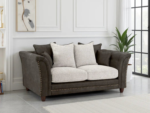 Brionne Velvet Grey 2 Seater Sofa – Button - Tufted Velvet - Luminex FurnitureSofasbella_sofa_grey_2_seater
